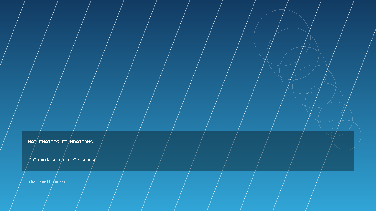 Mathematics Foundations
